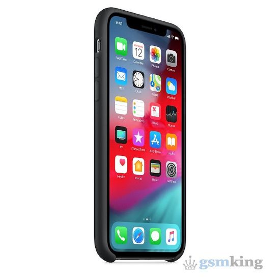 Apple Silicone Case iPhone XS Max Black (Чёрный)