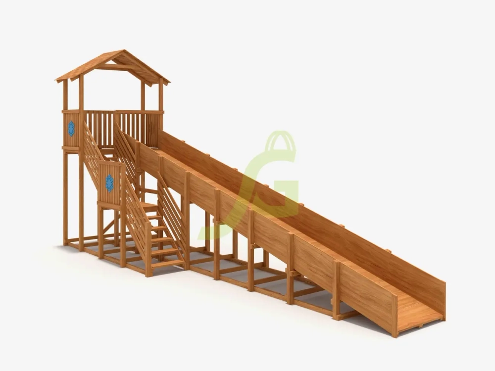 Зимняя горка Snow Fox (Домик), скат 10 м