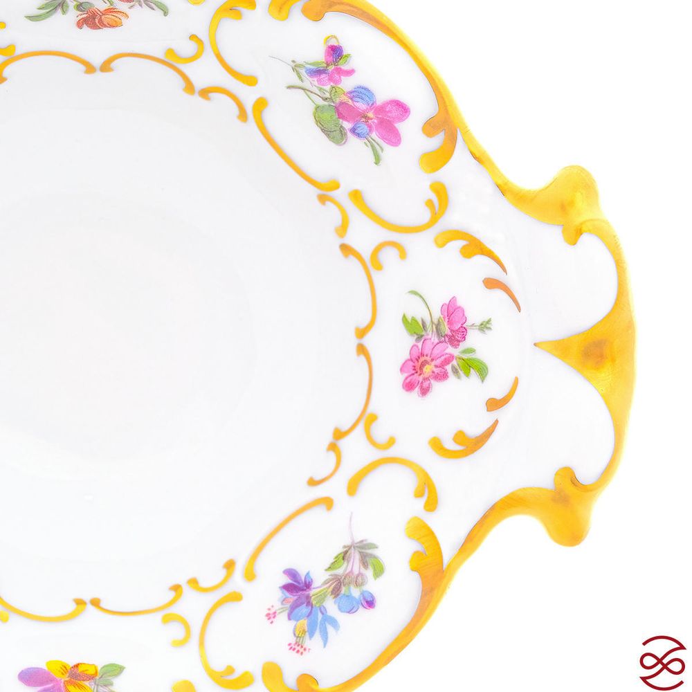 Конфетница Queen's Crown Мейсенский букет 18см