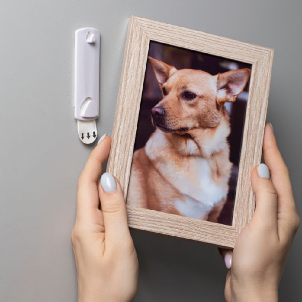 Крючки СИЛА SCH-P120-W2 для картин с технологией бесследного удаления 2 шт 2 полоски до 1,2 кг белый