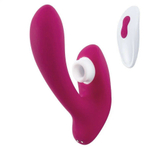 Бордовый вибратор для точки G с вакуум-волновой стимуляцией клитора Venus
