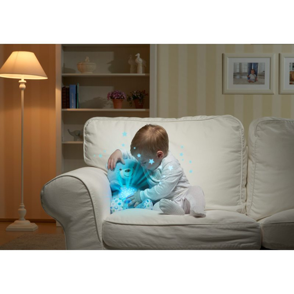Chicco First Dreams - Плюшевый мишка с проектором Синий 80152