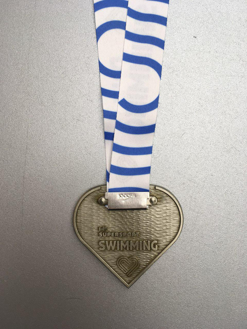 Медаль Swimming White (плавание белая)