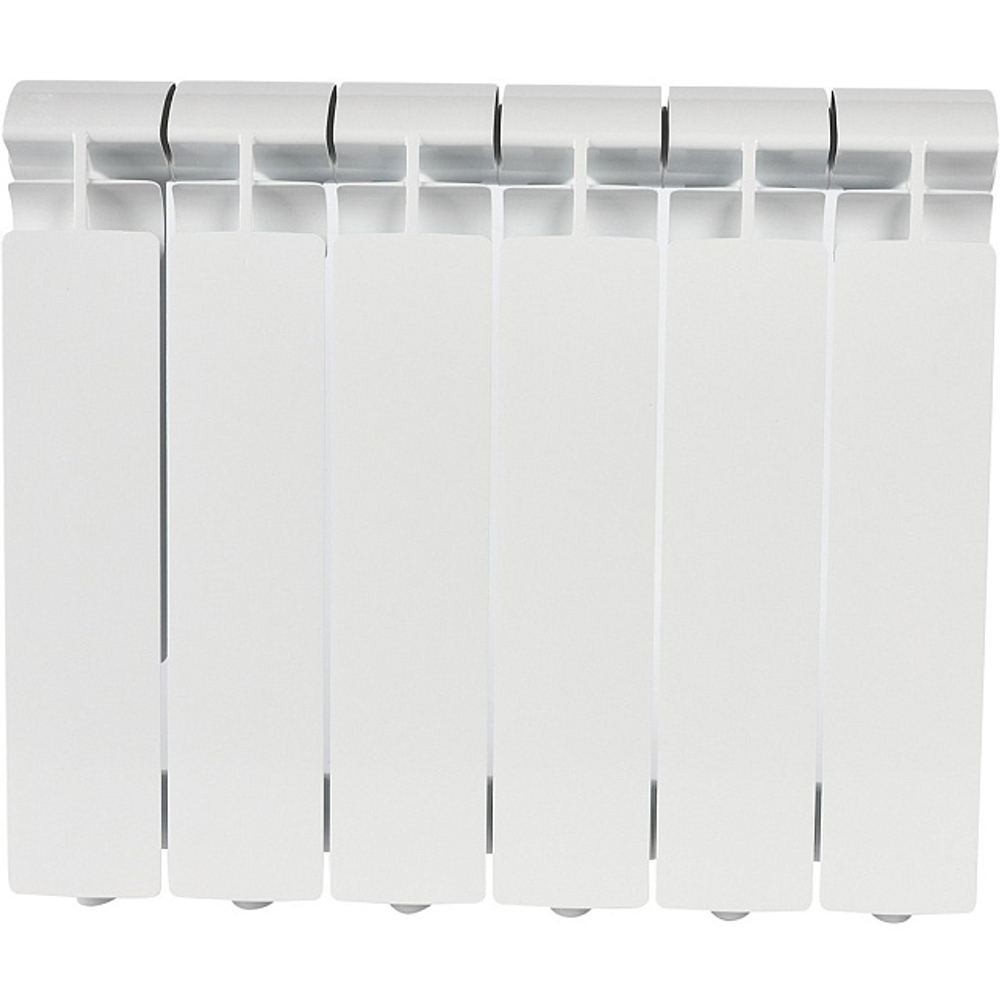 Радиатор алюминиевый STOUT Alpha 350 - 6 секции (подключение боковое, цвет белый)