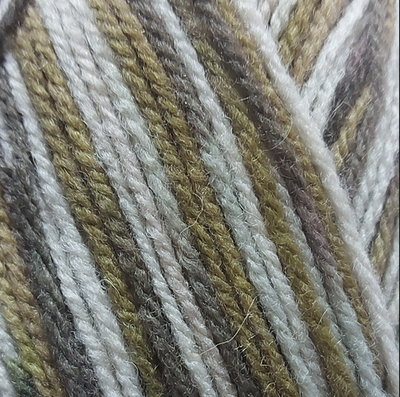 Пряжа "Подмосковная меланж", 50% шерсть, 50% акрил, 100гр-250м, Беж/отбелка/кофейный