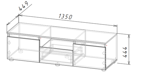 ТV-7 Тумба Дуб сонома светлый / Дуб сонома светлый