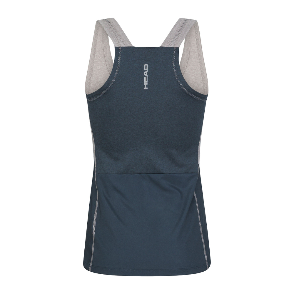 Женская теннисная майка HEAD Tech Tank Top Women - Lightgrey, Dark Grey