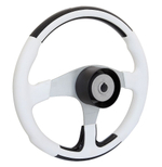 Рулевое колесо "Evolution", белый обод с карбоновыми вставками. (10016468)