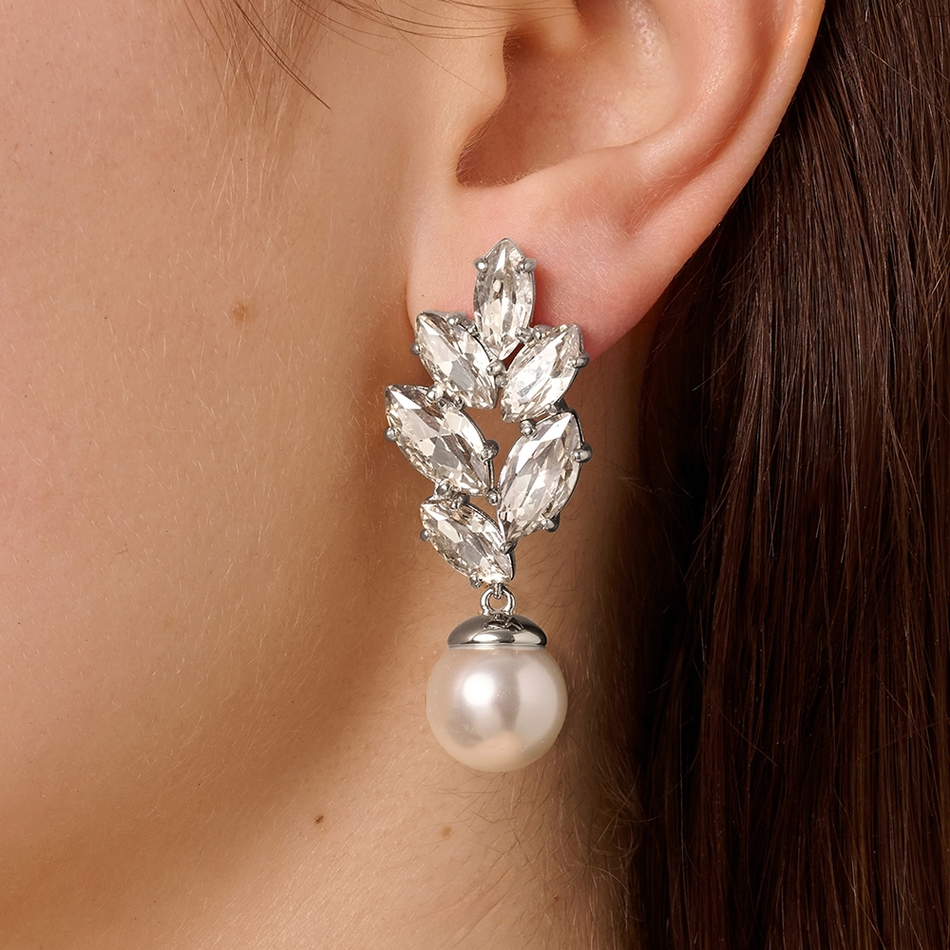 Серьги Dyrberg Kern BALETE SS CRYSTAL_WHITE PEARL 470028