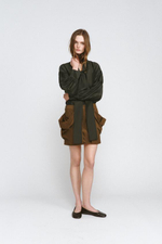 Рубашка из атласа с завязками ZW COLLECTION - ZARA