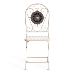 Стул Secret de Maison VICENZA (mod. PL08-7451RV) металл, 36*35*91 см, белый/плитка "калейдоскоп" (Комплект из 2 шт.)