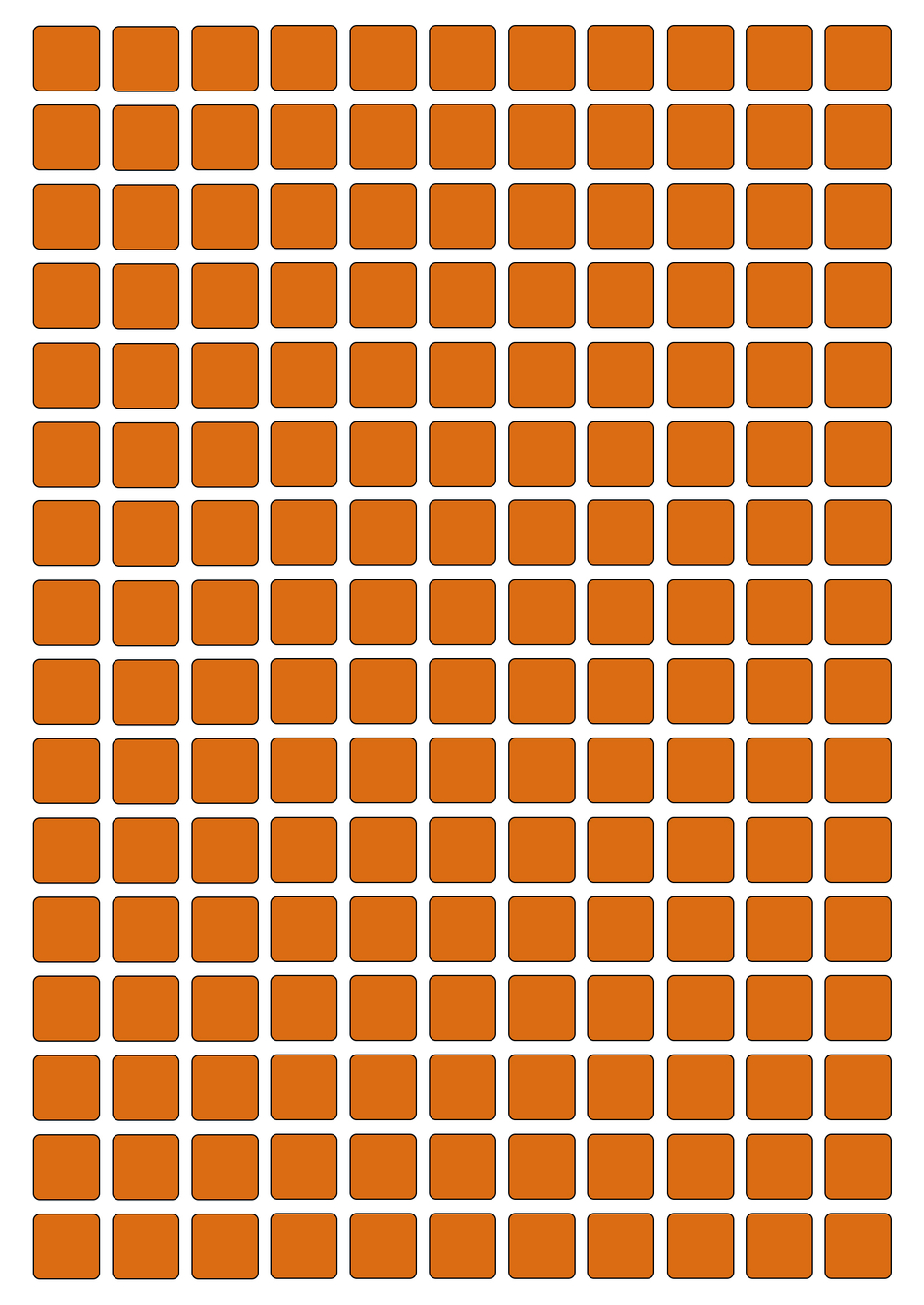 Виниловые наклейки для маркировки Policomprint М14, 10х10 мм. 176 шт.