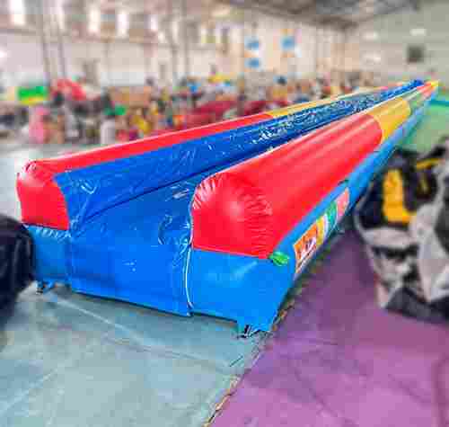 Водная горка с надувным дном, на подкачке, ТУРБО «Капля», 30*2*0,8 м