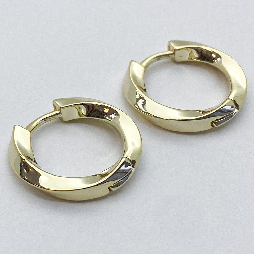 Швензы-кольца с позолотой, размер 20*3,3 мм, цена за пару