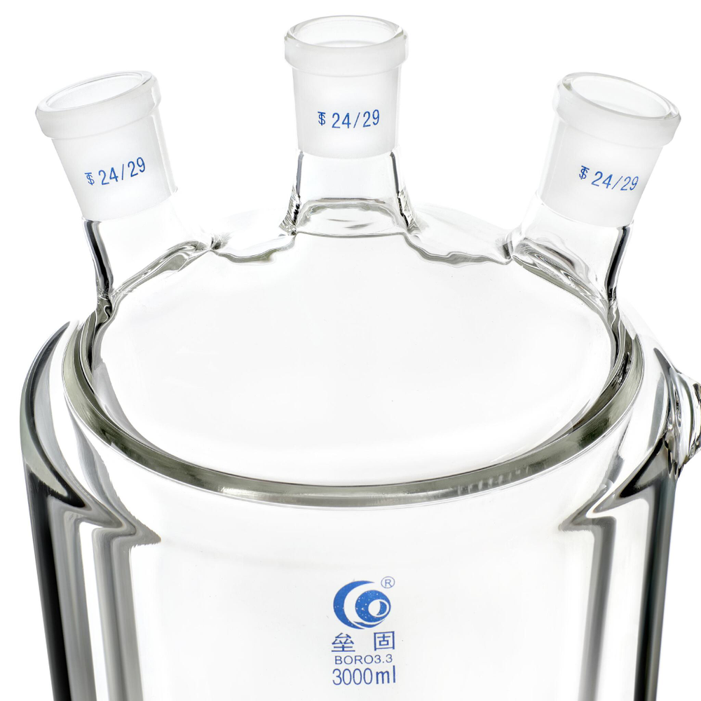 Трёхгорлая колба с рубашкой, 3 л