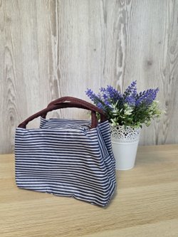 Термосумка для обеда, в синюю полоску 0331-5
