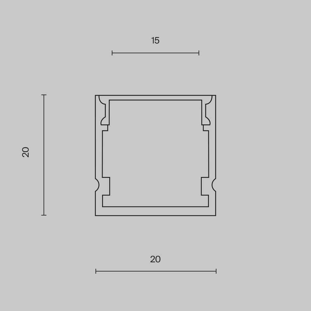 Профиль Maytoni   ALM-2020-S-2M