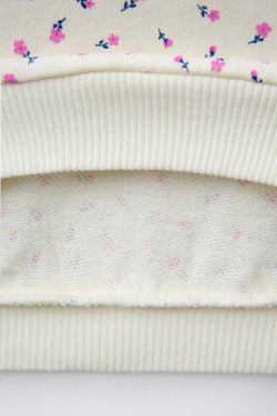 ZARA ТОЛСТОВКА С ПРИНТОМ, ЭКРЮ