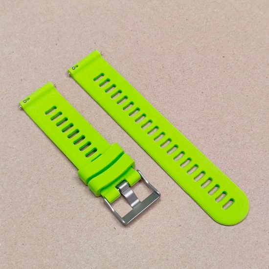 Ремешок Premium 20 мм силиконовый для Garmin Forerunner 55/245/645, Venu, Venu Sq, Venu 2 Plus, Vivoactive 3, Vivomove быстросъемный (Лайм)
