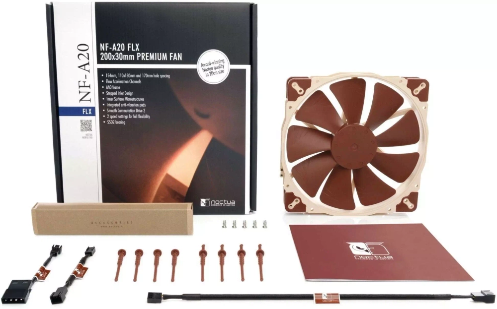 Вeнтилятор для корпуса Noctua NF-A20 FLX (NF-A20 FLX) - 200mm 1 , 800 об/мин, 18.1 дБ, 3-pin