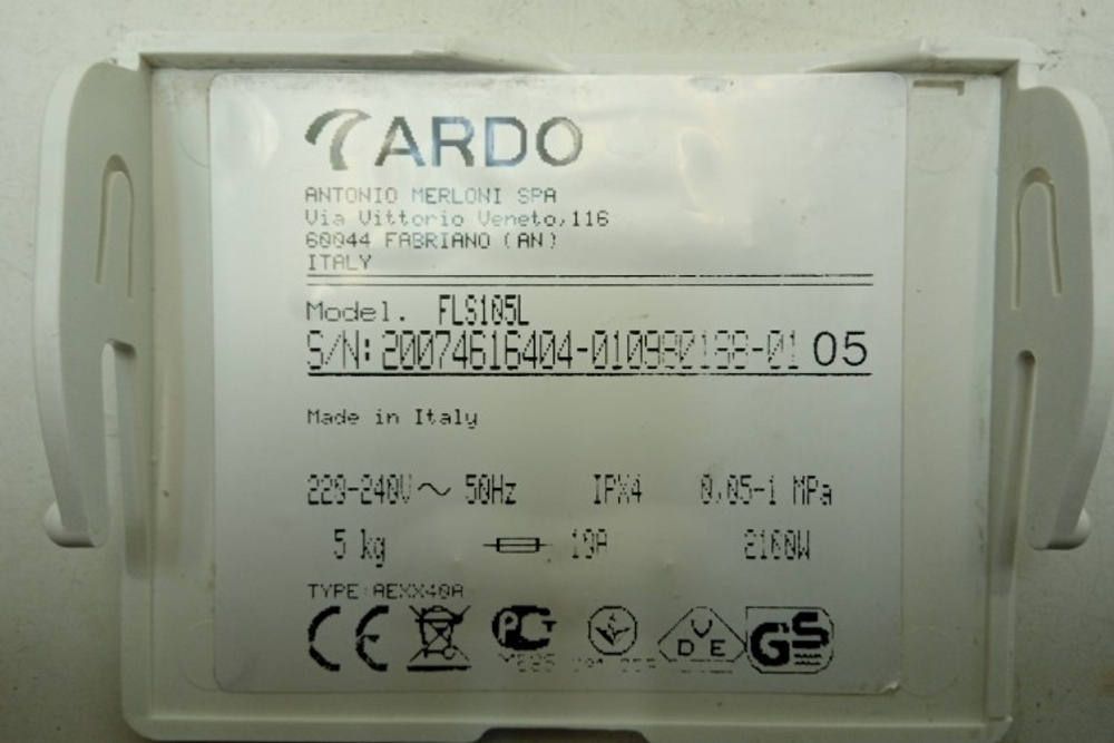 FLS105L кт164 Крышка сливного фильтра для стиральной машины Ardo FLS105L б/у