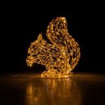 светодиодная фигура белки, теплый белый свет