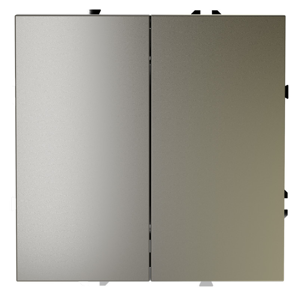 Перекрестный переключатель встраиваемый VOLTUM S70 двухклавишный 10А, (шелк)