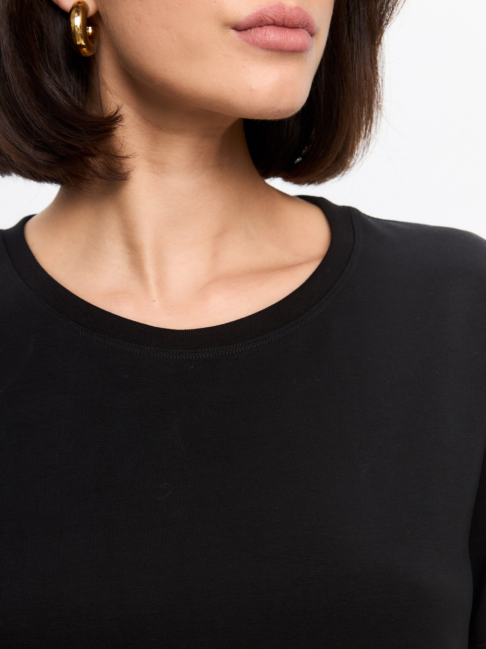 Черная футболка из хлопка One