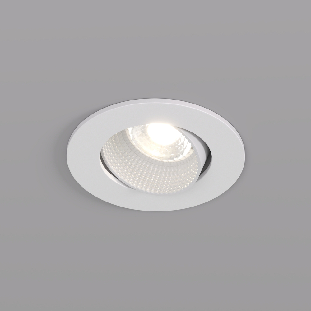 DK3061-WH Встраиваемый светильник, IP 20, 10 Вт, GU5.3, LED, белый/белый, пластик