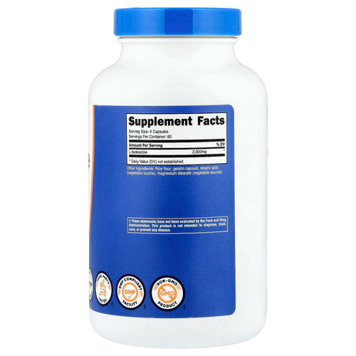 Nutricost, L-изолейцин, 240 капсул (500 мг в 1 капсуле)