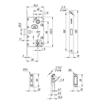 Магнитная защелка WC с ответной планкой GRAVITY G01.190.50.96 MWSC итальянский тисненый
