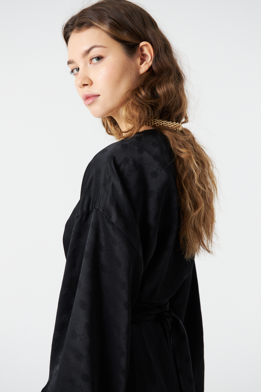 Платье свободное с поясом