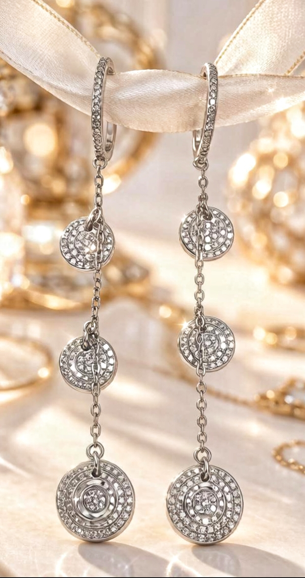 Ювелирные серьги из серебра 925 пробы