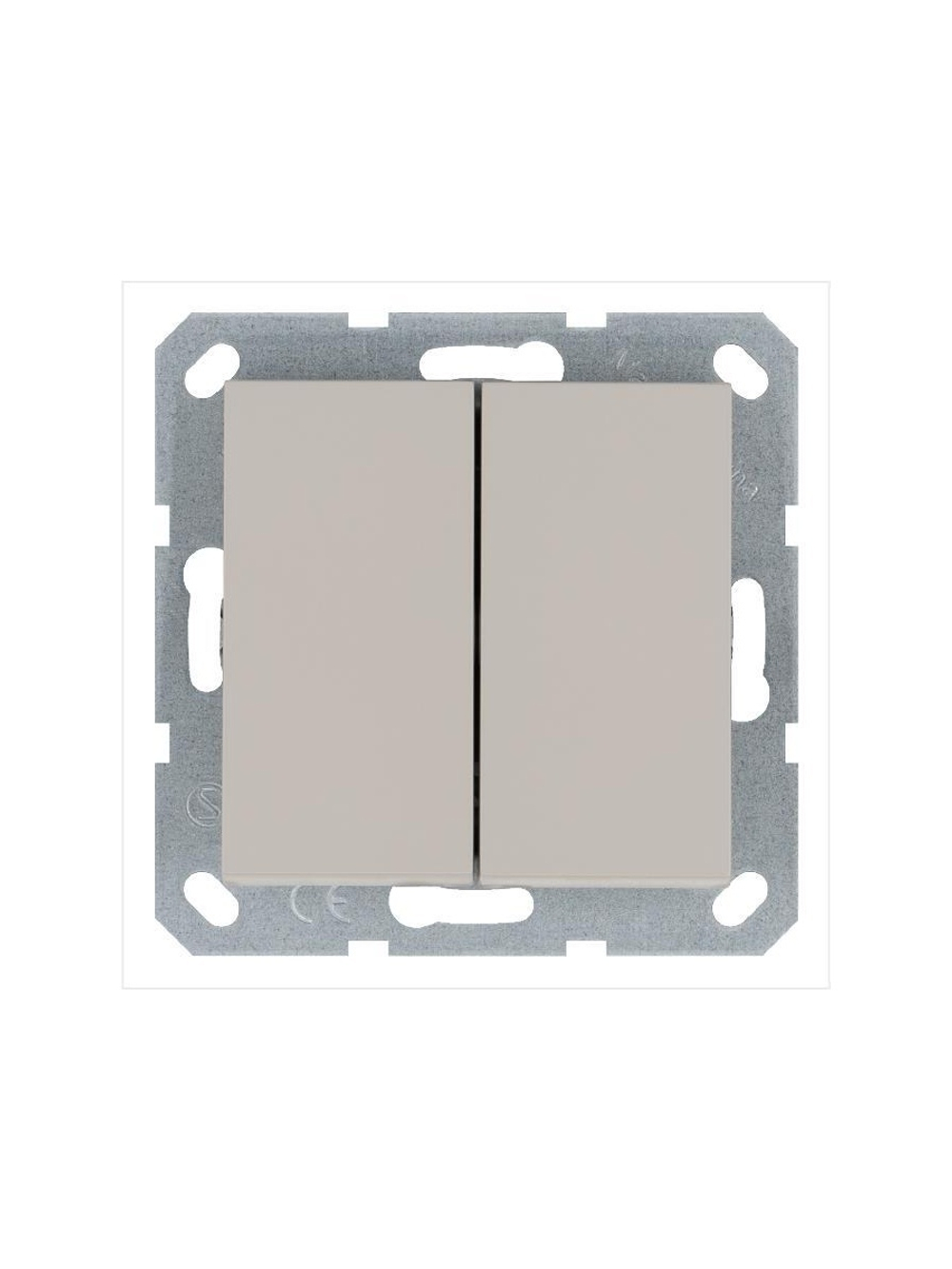 Переключатель перекрестный 2-кл. 10А IP20 механизм тауп Jasmart G3014T