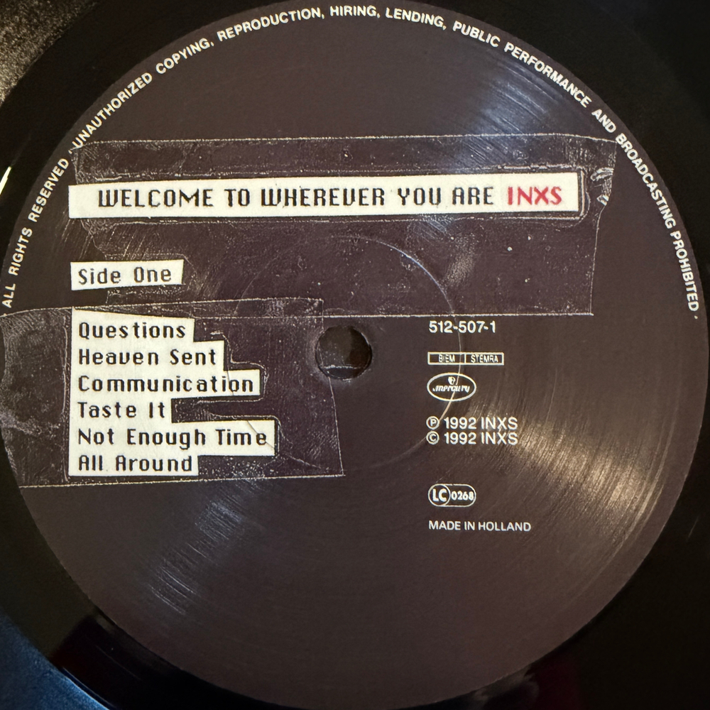 Виниловая пластинка INXS ‎– Welcome To Wherever You Are LP
