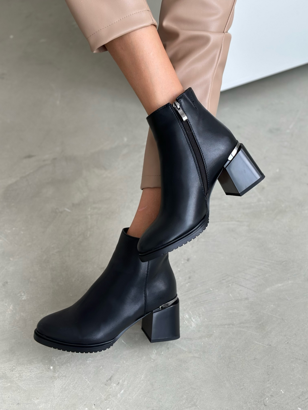 Ботильоны из эко кожи / Искусственный мех