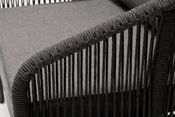 "Канны" модульная угловая лаунж-зона из роупа (веревки), цвет темно-серый