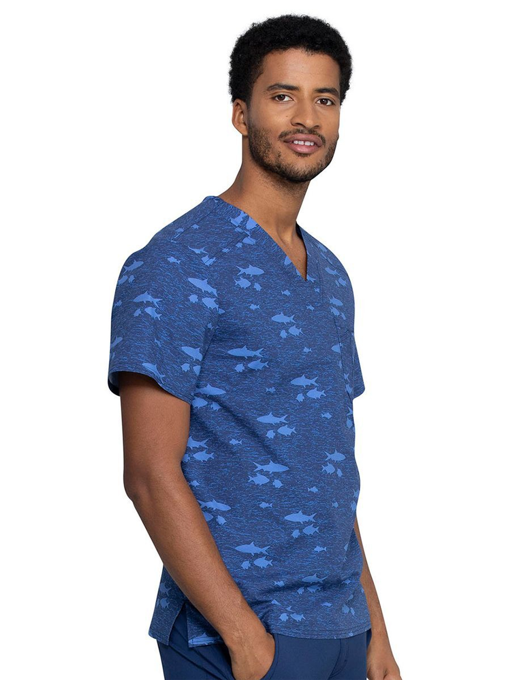 Топ медицинский мужской Cherokee CK692, акула, XS