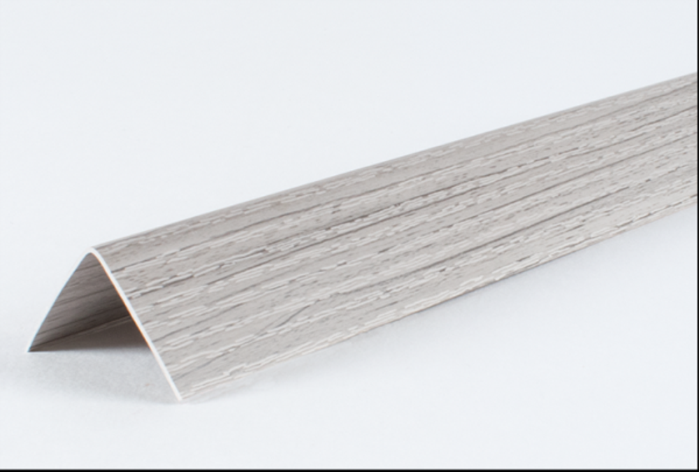 Угол текстурированный арочный Ясень серый 20*10мм LU004-2010