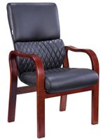 Кресло Everprof President Wood CF Экокожа Черный