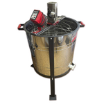 Медогонка Стрекоза 4-х рамочная, оборотная, нержавеющая сталь, с электроприводом на 220В (РЭК-1) кран пластик (РБ)