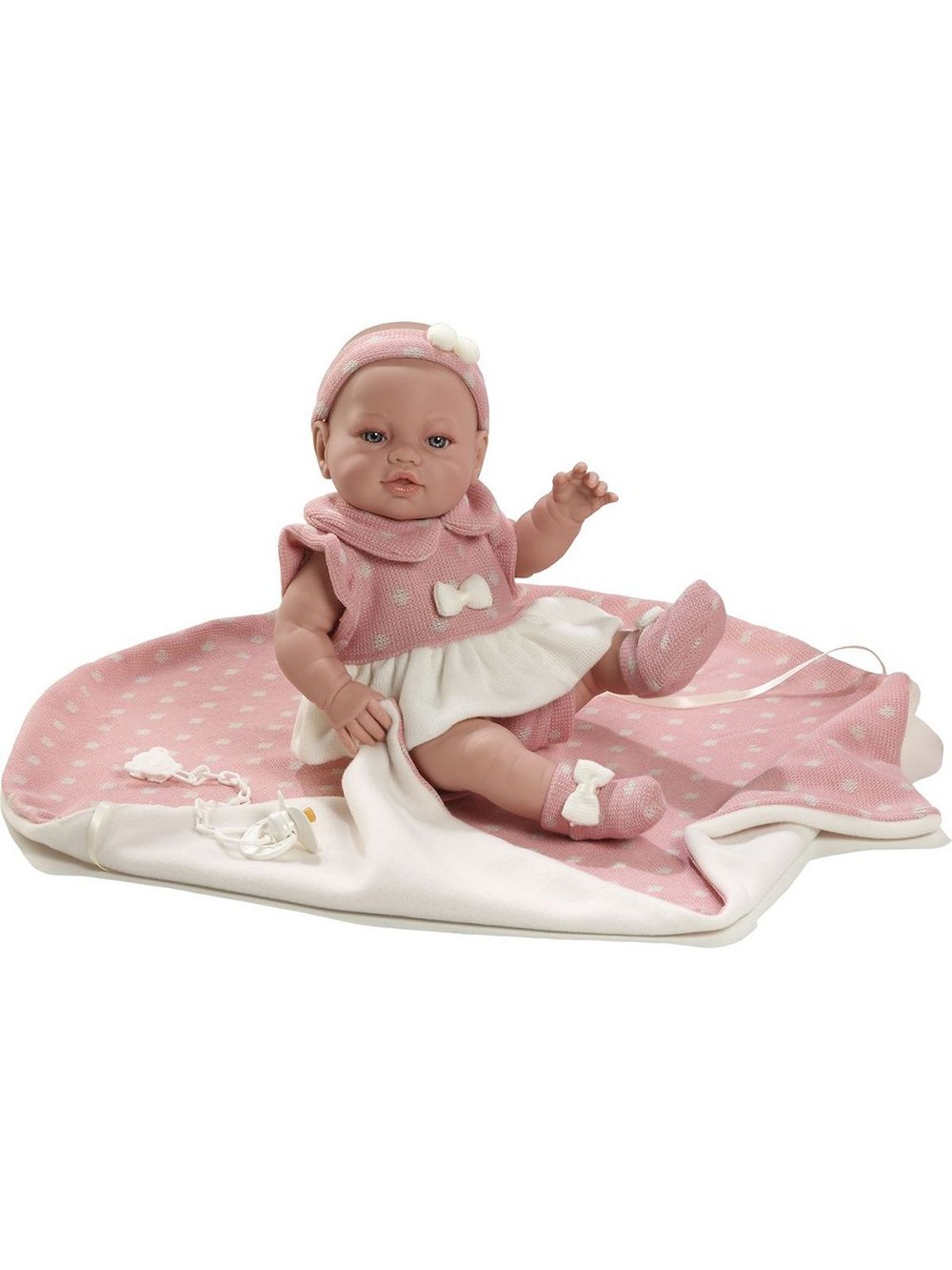 Кукла Berbesa виниловая 42см RECIEN NACIDO с пледом (5109K)