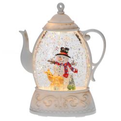GAEM Изделие декоративное "Снеговик в чайнике" (подсвет, 2xAAA, н/п), L10,5 W4 H13,5 см