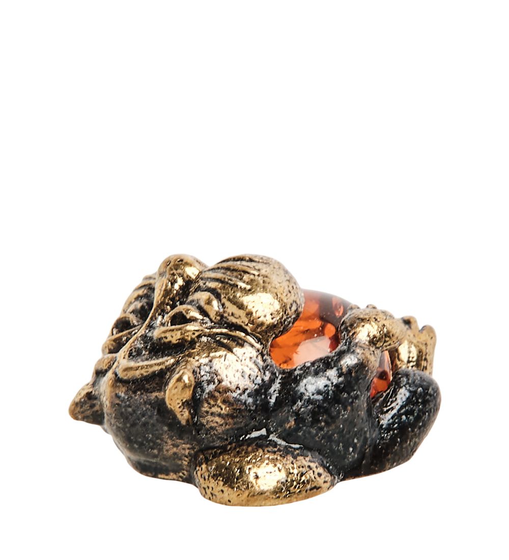 Народные промыслы AM-1040 Фигурка «Кот с сосиской» (латунь, янтарь)