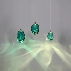 7110/4LB L-VISION ODL25 Подвесной светильник  зеленый/бирюз. стекло/металл IP20 LED 4W 300Лм 3000K 200° 220V GEMME