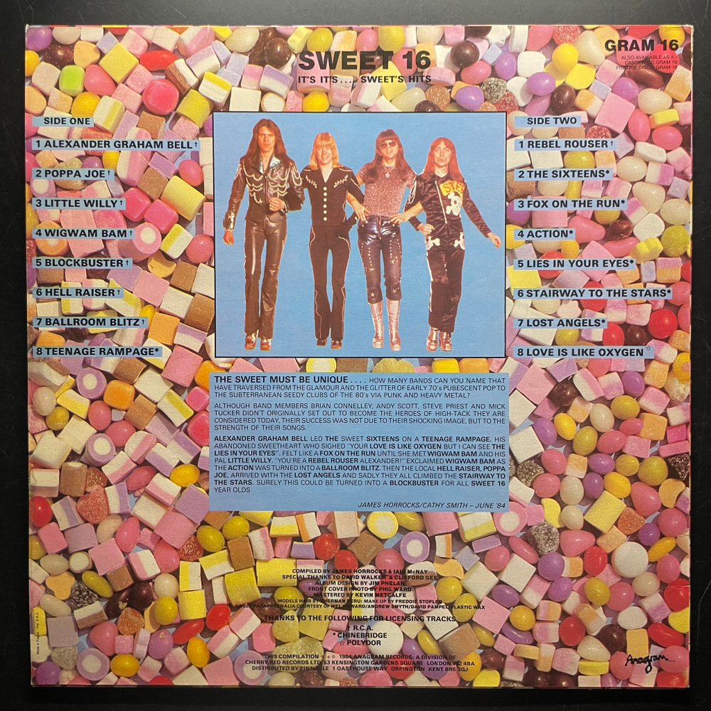 The Sweet ‎– Sweet 16: It's It's....Sweet's Hits (Франция 1984г.)