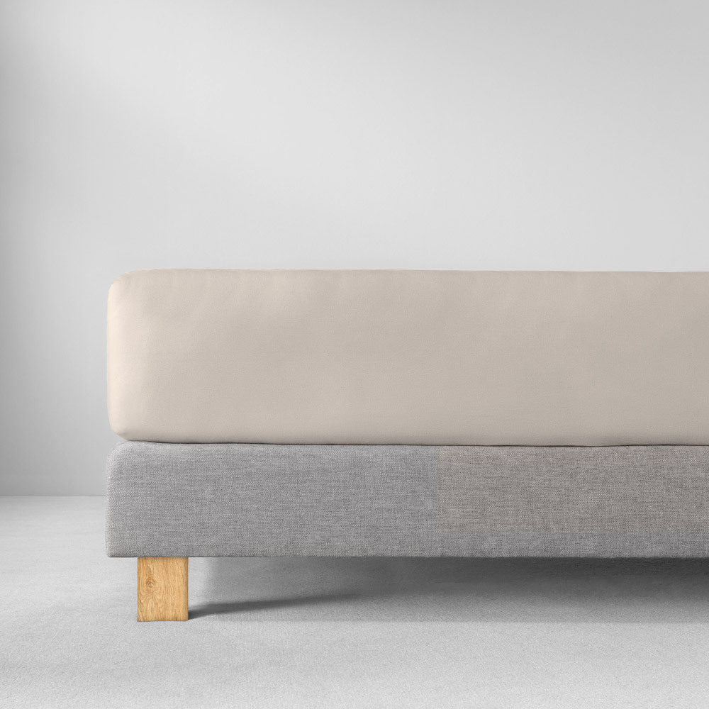 Простыня на резинке 100x200 Estella 202 puder пудровая