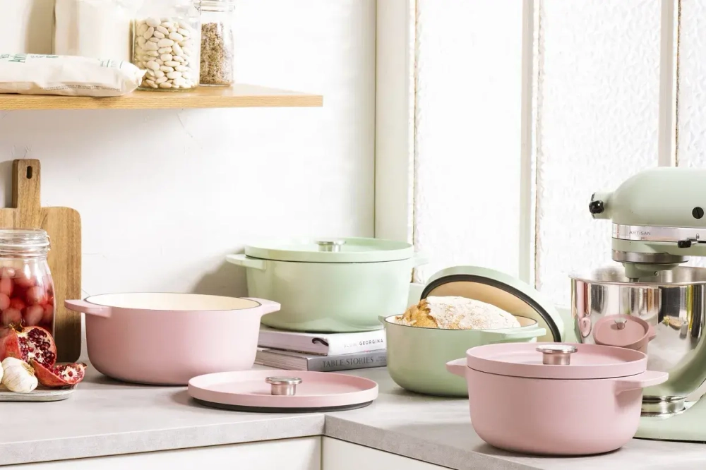 KitchenAid Чугунная кастрюля 26 см 5,2 л розовая