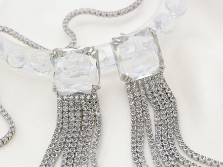 Серьги Вечерние, с кристаллом со стразами