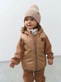 Жилет с капюшоном "Беж" 0+